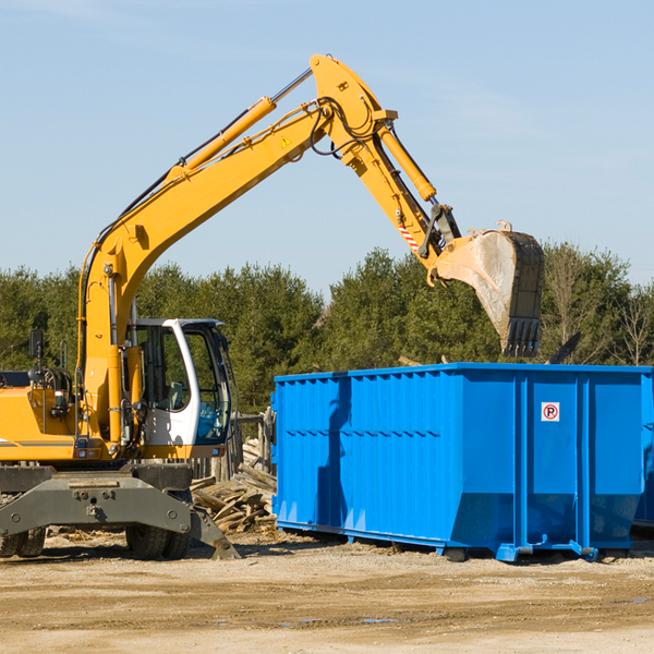 can i choose the location where the residential dumpster will be placed in Merritt